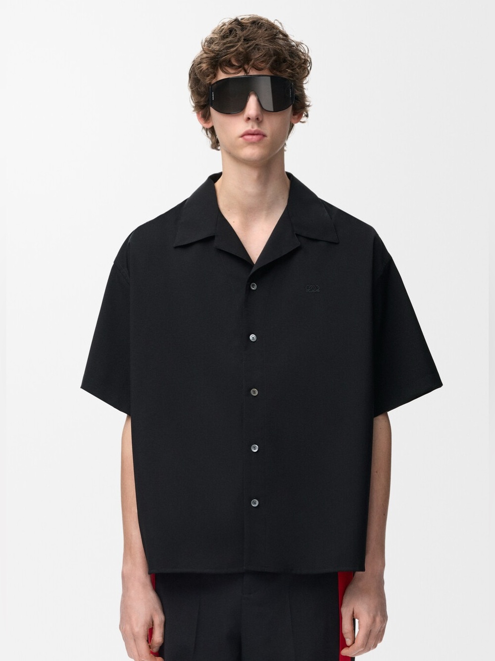 Loewe Short Sleeve Shirt In Wool Size M